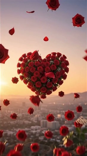 Golden hour sky, royal gold, and an ocean of velvet crimson roses 🌅#iloveyou⁠ ⁠#redroses⁠ ⁠⁠ ⁠⁠ ⁠⁠