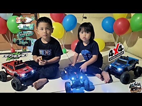Playing with Off-Road Cars is Fun‼️ Rifana and Alwa Play with Off-Road Cars that Emit Smoke😱