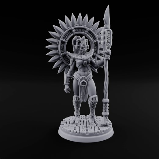 Aztec Inspired Spiked Crown Commanding Hobgoblin Warlord B