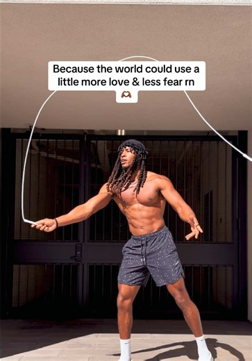 Love in this world has to start with each one of us🫶🏾 Ask yourself, “Where you could I have been more loving today?” If you can’t think of a moment you just haven’t thought hard enough. There are no limits on love🙂‍↕️🫶🏾 #jumprope #love #tricks #dance #skipping