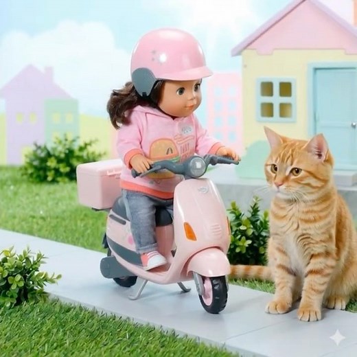 Baby Born’s City Scooter Adventure: Pizza Delivery & Puppy Rescue! 🍕🐶 | Doll Animation