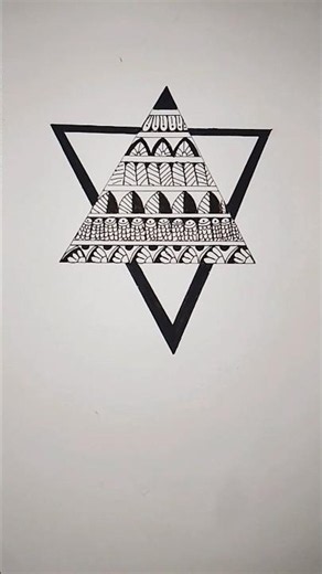 Triangle Pattern Drawing.△🤍#TriangleArt #GeometricArt #PatternArt #DoodleArt #LineArt