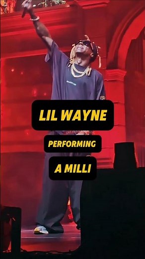 Lil Wayne performing A Milli #lilwayne #cashmoneyrecords #youngmoney #livemusic
