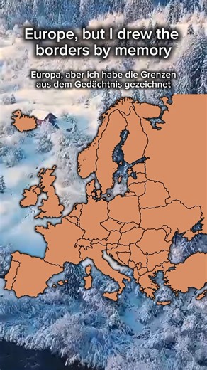 Europe, but I drew the borders by memory. #europe #mapping #map #drawing