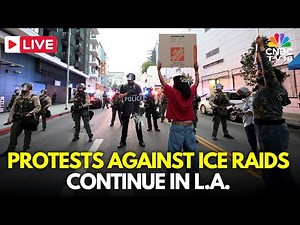 Los Angeles Protest LIVE: View of Downtown LA After Fourth Night of Anti ICE Protest Clashes | N18G