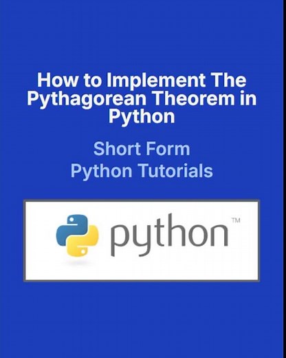 How to Solve the Pythagorean Theorem with Python #python