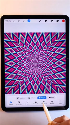 3d Pattern in Procreate #3dart #shorts