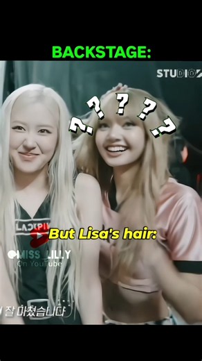 Meanwhile Lisa's hair 😹#jisoo#lisa#blackpink#blink#kpop