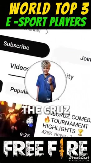 E SPORT WORLD TOP 3 DANGEROUS PLAYER IN FREE FIRE TRANDING VAIRAL SHORTS 🤯