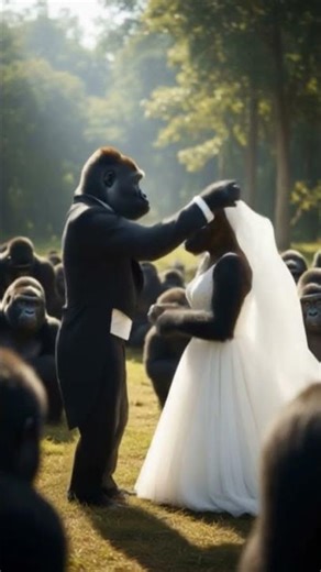 Jungle wedding 😀🥰#gorilla