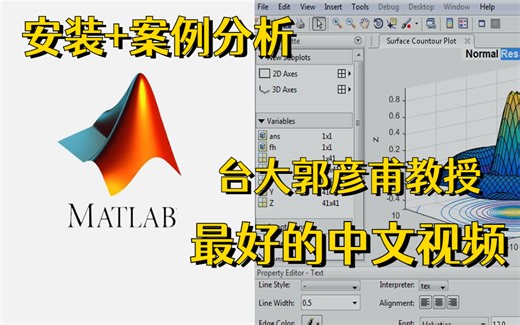 最好的中文 MATLAB 学习视频！台湾大学郭彥甫教授MATLAB系列课程！赶紧学起来吧！人工智能/机器学习/神经网络/AI/计算机视觉