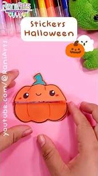 DIY Stickers lindos para Halloween #shorts #craft #papercraft #manualidades