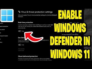 How To Enable Windows Defender In Windows 11