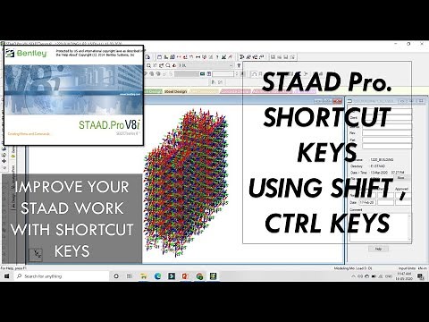STAAD Pro. SHORTCUT KEYS USING SHIFT, CTRL KEYS