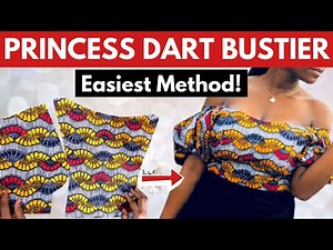 HOW TO MAKE AN OFF SHOULDER PRINCESS DART BUSTIER | CUTTING & STITCHING | START TO FINISH | EASY WAY