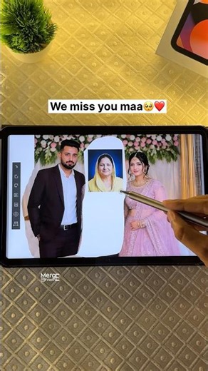 Best surprise gift for wife 🥺❤️ | Digital Merge | Family Photo Merge #shorts #merge #digitalart