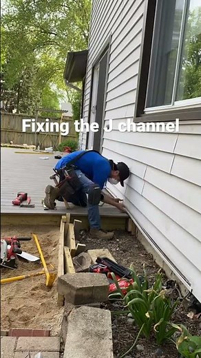 DIY Fixng siding J channel. Trex decking- rocky harbor