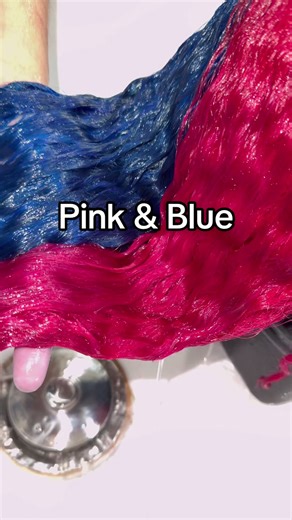Split Dye Hair Pink & Blue Transformation