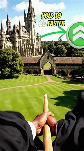 🔘 HOLD the button to fly faster 🔘 Harry Potter POV flying on a broomstick 🧙🏻‍♀️ #ai #harrypotter #pov #fun #wizardingworld