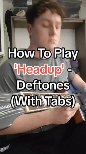 Headup - Deftones 🎸 Easy beginner metal guitar riff lesson with tabs #leviathanguitar #guitartutorial #guitarriff #metalguitar #deftones