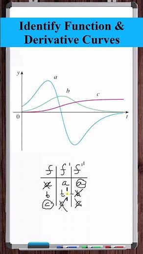 Identify Function & Derivative Curves | Velocity & Acceleration
