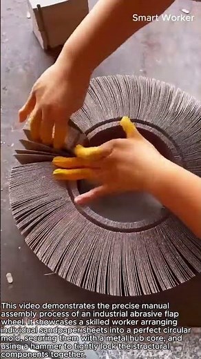 How Grinding Flap Wheels Are Made in a Factory #worker #process #industry #machinery #manufacturing