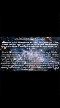 DAILY HEAVENLY MANNA MARCH 25 #bible #god #jesus #christ #religion #food #love #joy #faith #news
