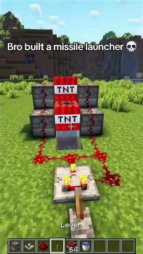 the strongest tnt launcher tut build #minecraft #minecrafttutorial #shorts