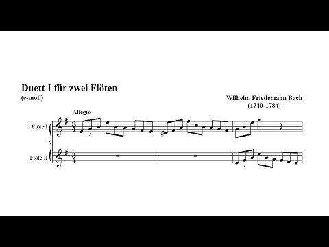 Wilhelm Friedemann Bach – 6 Flute Duets