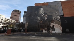 'I Am Speaking': Rochester native painting massive John Lewis tribute mural downtown
