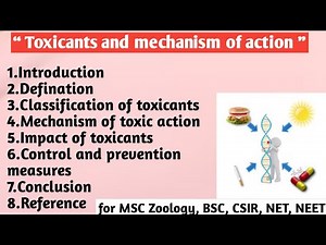 Toxicants and mechanism of action | Classification | Impact | Control and prevention measures