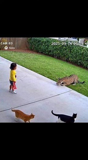 ジャガーに注意⚠️ 猫が獰猛な敵を撃退！