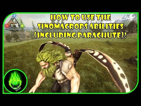 ARK - HOW TO USE THE SINOMACROPS ABILITIES (INCLUDING PARACHUTE)!