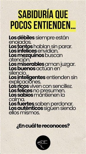 🧠 Sabiduría que pocos logran entender #frases #motivacion #frasesprofundas