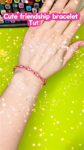 Cute friendship bracelet tutorial 💖 #paperdiy #diy #craft #handmade #handicrafts