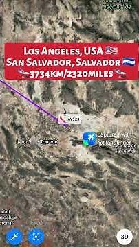 Los Angeles, USA 🇺🇸 to San Salvador, Salvador 🇸🇻 Flight Route ✈️