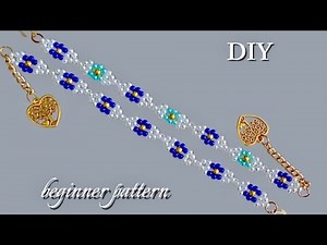 Pearl bracelets pattern for beginners. Easy tutorial