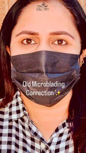 TᕼE ᗷᖇOᗯ E᙭ᑭEᖇT on Instagram: "Old Microblading Correction | Color + Shape Transformation ✨ This client came to The Brow Expert after a bad microblading experience done by an unprofessional artist. The previous work had wrong pigment selection, uneven shape, and poor technique, which affected both confidence and facial harmony. ✔️ Step 1: Advanced Color Correction – Neutralized unwanted tones caused by low-quality pigments ✔️ Step 2: Precise Shape Correction – Re-designed brows according to face