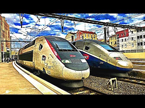GARE de MONTPELLIER - SAINT-ROCH : COMPILATION de TRAINS (TGV, OUIGO, TER, FRET...)