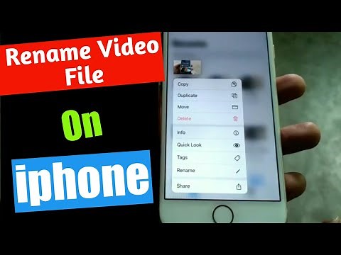 How To Rename Video File On iPhone - New Tricks