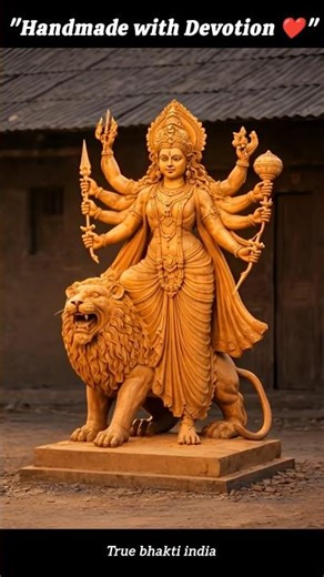 Handmade Durga Mata Murti Making | Maa Durga Clay Statue | Jay Mata Di 🙏 | Indian Sculptor Art #god