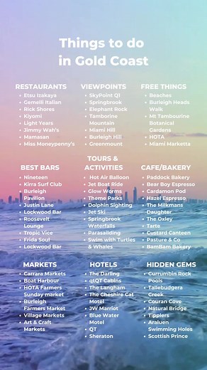 50 Things to do in Gold Coast Queensland: Tours, Activities, Food, and More