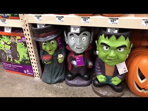Halloween Decorations at The Home Depot - In-Store Walk Through, Animatronics & Toys, 2017