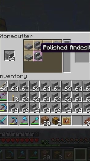 Farming a Double Chest of Andesite Stairs | DC shorts #164