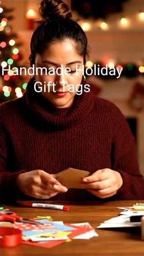Handmade Holiday Gift Tags to Make! Ideas for making your own Gift Tags! #shorts