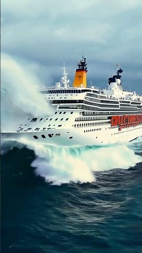 Cruise Ship Faces a Giant Wave – Unbelievable Moment! #Unbelievable #Cruise #ship