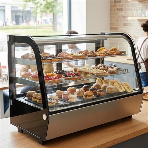 36” Countertop Refrigerated Bakery Display Case – LED Lighting, Tempered Glass, Sliding Doors, NSF Certified