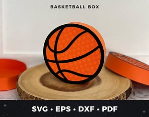 Basketball Favor Box Svg, Basketball Box Cut File, Basketball Coach Gift, Basketball Favor Box Svg, DIY Basketball Favor Box SVG Cut Project - Etsy