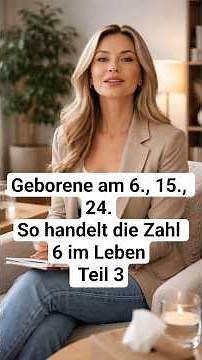 Geboren am 6., 15. oder 24.? | So handelt die Zahl 6 im Leben – Teil 3 Numerologie