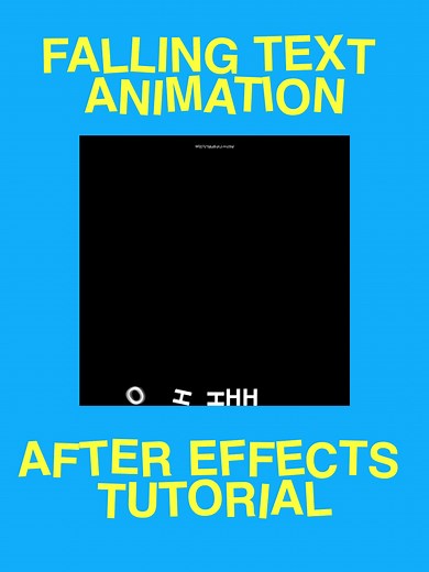 Falling Text Animation Tutorial in After Effects